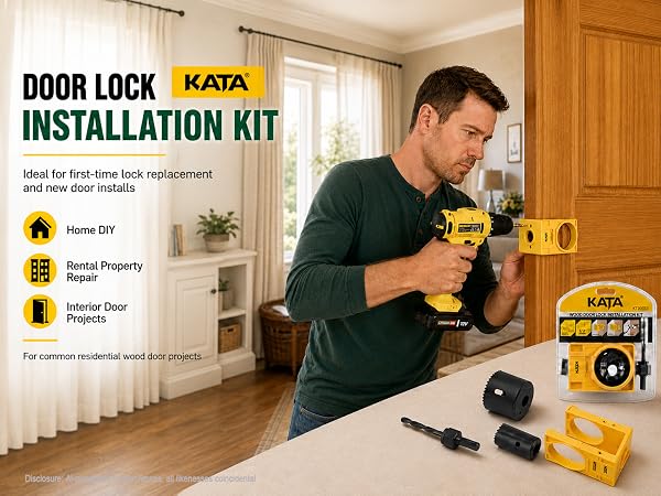 Door Lock Installation Set