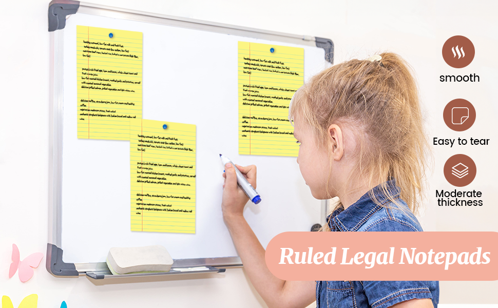 Utron 6 PCS Small Legal Pads 5x8, Narrow Ruled Small Note Pads 5x8