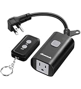DEWENWILS Outdoor Remote Control Outlet, 15A Wireless Remote Control Switch, 100FT Control Range ...