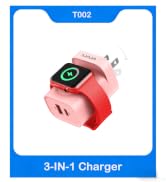 VRURC Charger for iPhone & Apple Watch, 20W USB C Fast Charging Block, 3-in-1 Compact Travel Adap...