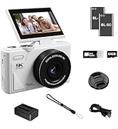 LENANE 5K Digital Camera for Photography with WiFi, 75MP Ultra HD Vlogging Camera for YouTube wit...