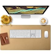 Bloss Gold Desk Mat, PU Large Mouse Pad for Desk, Desk Matt for Desktop, Desk Pad Mat Waterproof,...