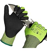 Schwer 2 Pairs ANSI A6 Cut Resistant Gloves CR3027 Cut Proof Work Gloves, Touchscreen, for Men an...