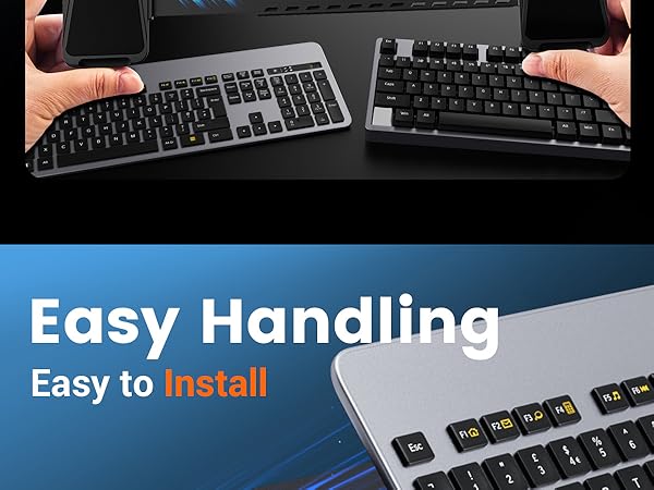 Computer keyboard stand, adjustable keyboard riser for flat-back keyboards only and retractable