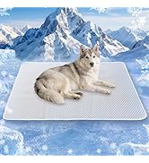 GooCare Dog Cooling Mat 46"x36" for Large Dogs (Labs, German Shepherds, Huskies), Q-Max>0.4 Ice-S...