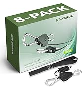 STAYGROW 8-Pack 1/8” Ratchet Straps, Heavy Duty Ratchet Tie Down Straps Kayak Hanger with Reinfor...