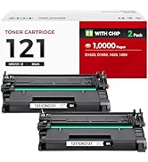 121 Toner Cartridge (Black 2-Pack with chip) High Yield Replacement for Canon 121 CRG-121 Toner C...