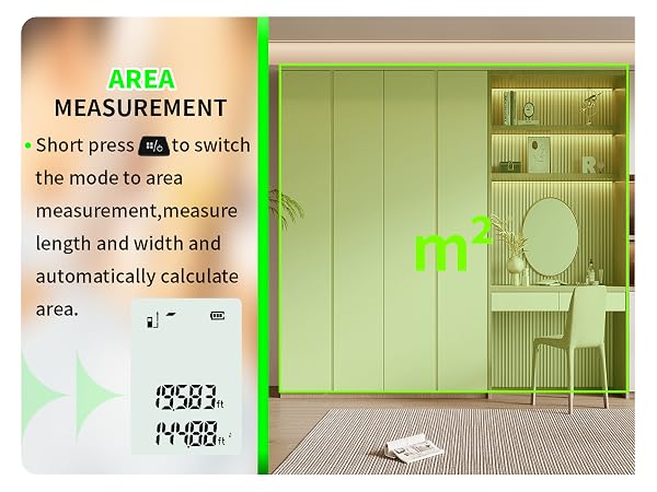 Measurement area, calculate automatically.