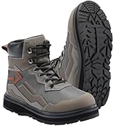 BASSDASH IMMERSE Men’s Wading Boots Breathable Mesh Lightweight Anti-Slip Rubber Sole for Fly Fis...