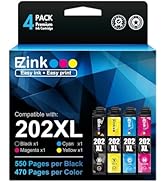 E-Z Ink Remanufactured Ink Cartridges Replacement for Epson 202 XL 202XL T202XL to Use with Expre...