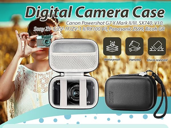 digital camera cases canon g7x mark iii ii cases powershot point shoot sony zv1II zv1f sx740 720 hs
