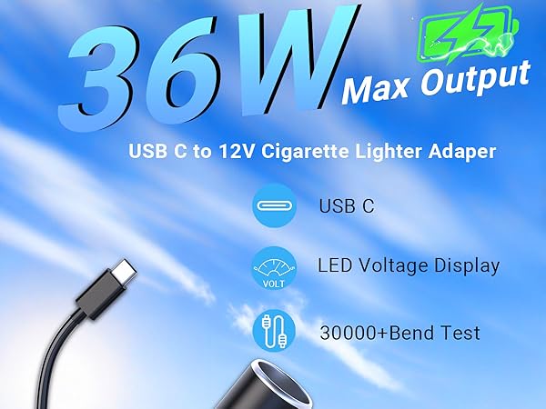 usb c to 12v adapter