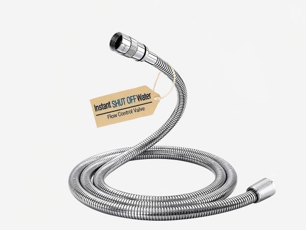 75 Inch Shut-Off Water Long Flexible Metal Shower Hose