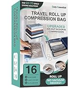 16 Travel Compression Bags Vacuum Packing, Roll Up Travel Space Saver Bags for Luggage, Cruise Sh...
