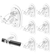 MIMARMZ 6PCS No Drill Curtain Rod Brackets Self Adhesive Curtain Rod Holder No Drilling Curtain R...