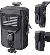 RXW MOLLE Tactical Phone Pouch, Backpack Accessories Utility EDC Tool Holster, Shoulder Strap Pho...
