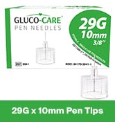 GLUCO-CARE Pen Tips 29G x 10mm, Universal Fit, 100/bx, Sterile, Comfort