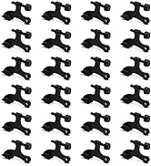 24 Pack Hinge Pin Black Door Stopper, Adjustable Heavy Duty Hinge Pin Door Stop with Black Rubber...