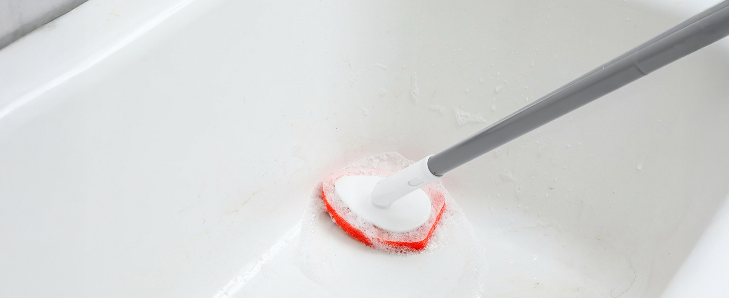 bathtub scrubber with long handle