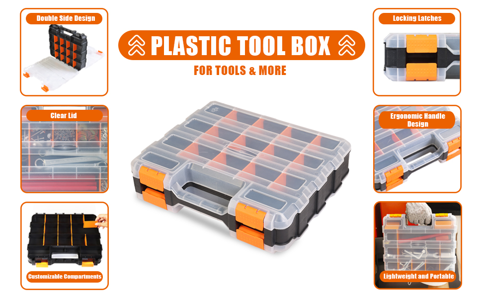 JACK BOSS SMALL PARTS DOUBLE SIDE TOOL BOX