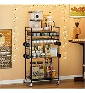 Homsorout Coffee Bar Station with Storage Drawer - 5 Tier Coffee Table Countertop Organizer for K...