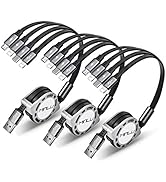 Retractable Charging Cable,2Pack 4Ft Multi Chargers for All Devices,USBC Charging Cable with A/C ...