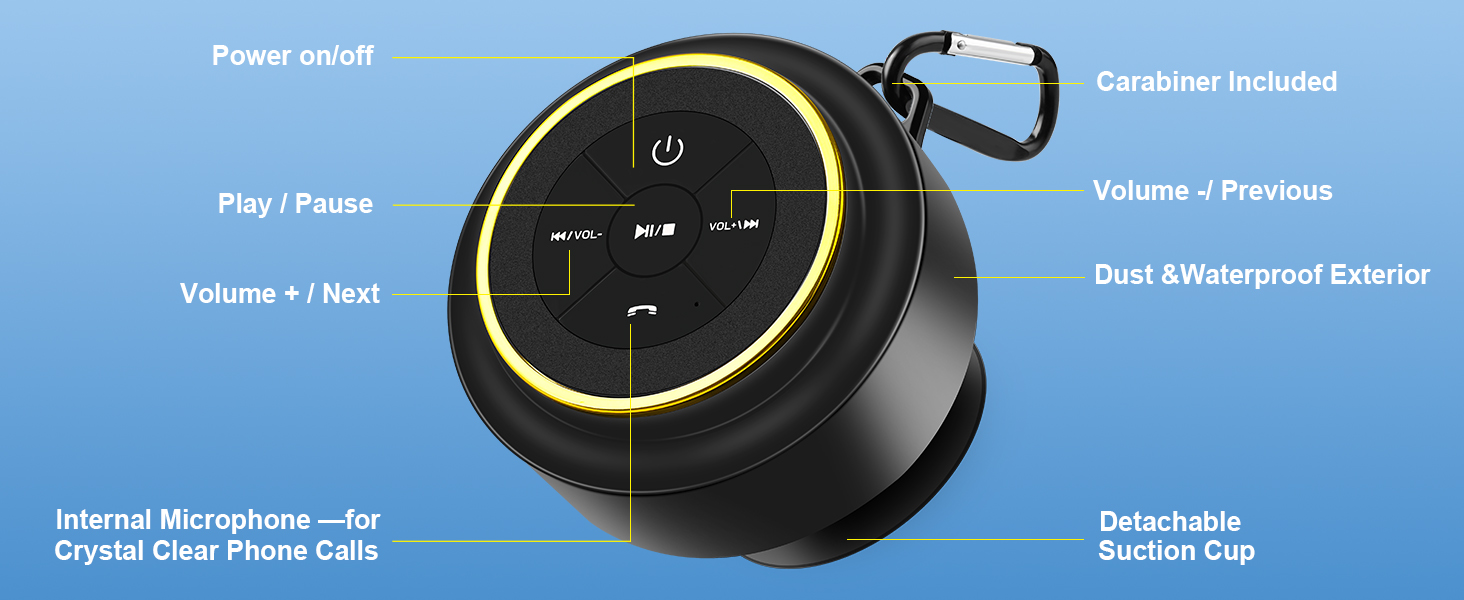 Shower Bluetooth speaker