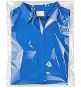 HUOJI 100 Count 12x16 self sealing Cellophane Bags, Resealable Clear Poly Bags for Clothes, Shirt...