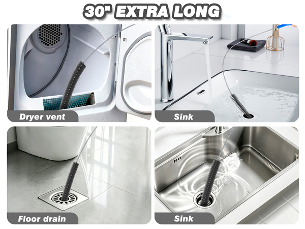Refrigerator Coil Cleaning Brush,Sewer Set Brush Clog Remover