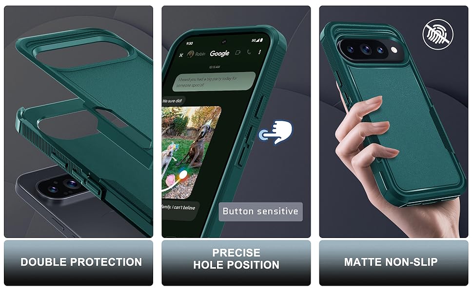 pixel10 pro case with lanyard darkgreen