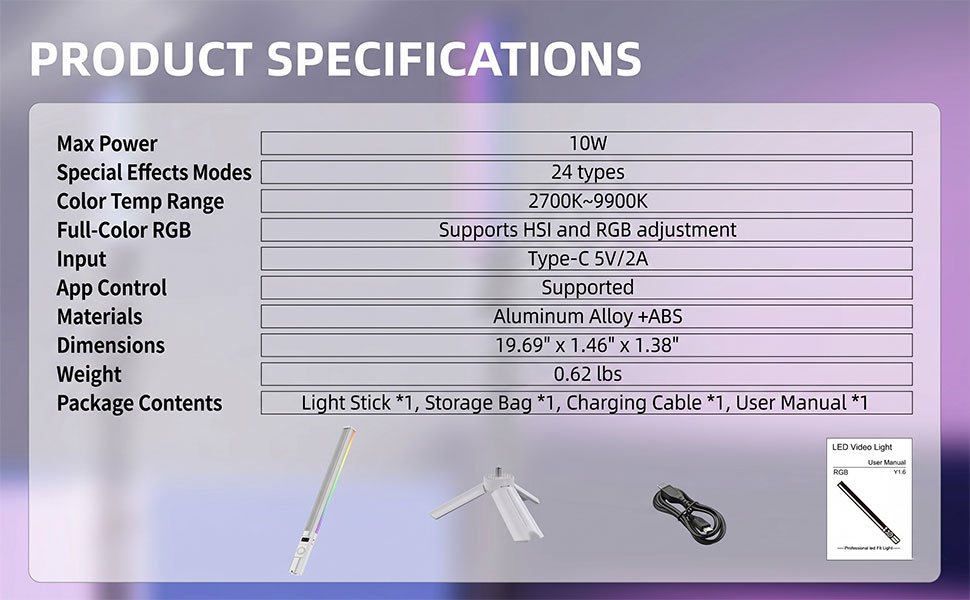 VARCOH Professional RGB Light Stick