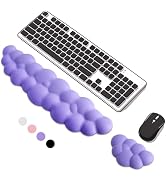 Keyboard Wrist Rest Mouse Wrist Support Set, Cloud Keybroad Wrist Rest Pad with Non-Slip PU Base,...
