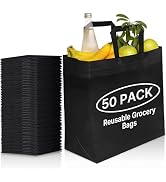 50 Pack of Black Reusable bags Medium Size
