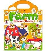 Walenced Reusable Sticker Book for Toddlers 2-4 Years, Stickers for Kids, Toddler Craft Activitie...
