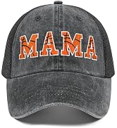 Mama Ponytail Trucker Hat Mothers Day Birthday Gifts for Mother Mom Mama Embroidered Adjustable W...