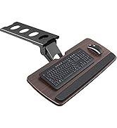 HUANUO Keyboard Tray Under Desk,360 Adjustable Ergonomic Sliding Keyboard & Mouse Tray, 25" W x 9...