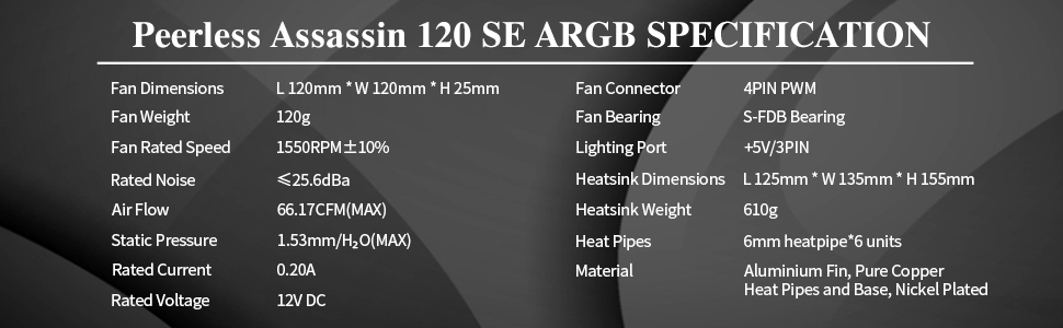 PA120 SE ARGB 1700 cpu cooler