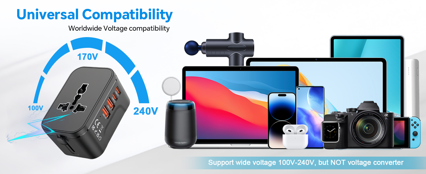 universal travel adapter Travel adapter ipad camera phone laptop Tablet