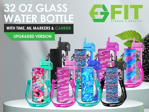 glass water bottle