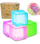 4 Pack ice Cube Stress Ball,Slow Rising Cube Fidget Toys,Squishy Cube for Anxiety Relief Stress R...