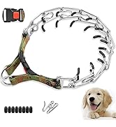 Supet Dog Prong Collar, Adjustable Dog Training Collar with Buckle for Small Medium Large Dogs(Pa...