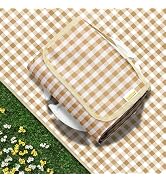 SAMSIER Outdoor Picnic Blankets Waterproof Foldable Sandproof, Large Gingham Cute Picnic Mat Wash...