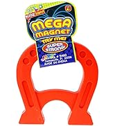 JA-RU Mega Magnet Toy 4.75" Inches (1 Unit Assorted) U Shaped Horseshoe Magnets for Kids and Adul...