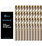 GMTOOLS 5/16 inch Cobalt Drill Bits, M35 HSS, 135 Degree Tip, Jobber Length Twist Drill Bit Set f...