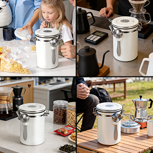 coffee canister in different occasions