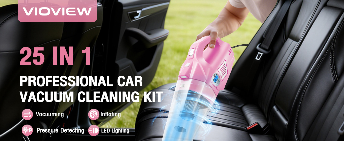 25 in 1 professional car vacuum cleaning kit