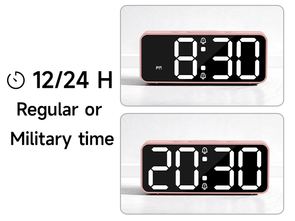12 24 hour time format digital clock military time switch for students nurses office