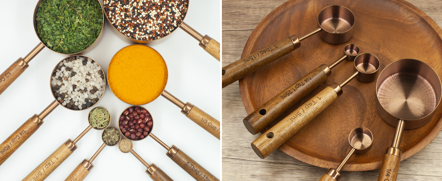 copper measuring cups