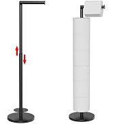 MIROAMZ Toilet Paper Holder Stand 1 pc, Height Adjustable, Reserve Tissue for 6 Spare Rolls, Bath...