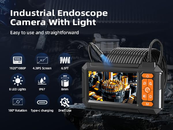 Endoscope Camera with Lightght